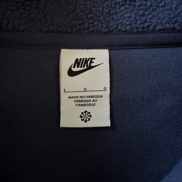 Nike Club Fleece Sherpa Winterized Navy Blue Full Zip Jacket Men’s Large - Picture 6 of 13